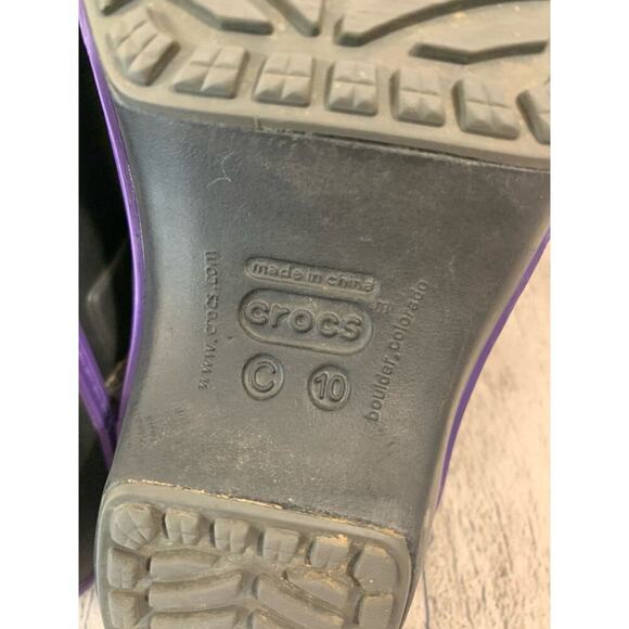 CROCS Girl’s Platform Fur Lined Clogs / Size: C10 - Picture 6 of 8